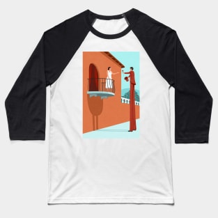 Balcony Man Baseball T-Shirt